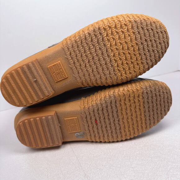 LANDS' END Brown Plaid Faux Fur Duck Boots | 8 - Picture 4 of 4